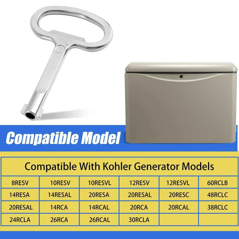 Universal 6mm Hole Electrical Cabinet Key For Switchgear, Control, Network And GGD Cabinets, compatible with Kohler generator models