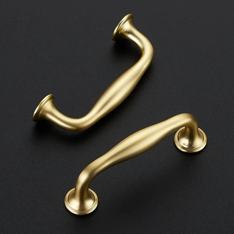 Brushed Brass 3 Inch Cabinet Handles Set Of 10 In Solid Zinc Alloy For Kitchen Cabinets And Cupboards Door Drawers