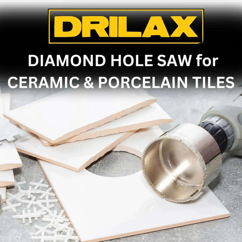 Premium Diamond Hole Saw Two And Three Quarters Inch Core Drill Bit For Tile Glass Granite And Porcelain on ceramic tiles