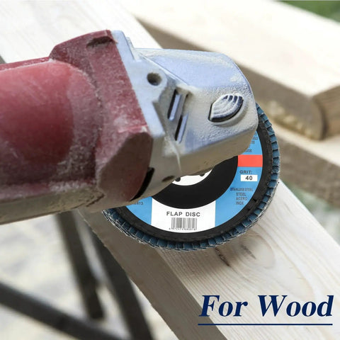 Angle grinder with 10 Pack Flap Discs 4 And A Half Inch For Angle Grinder 40 Grit Type 29 Zirconia Grinding Discs For Wood