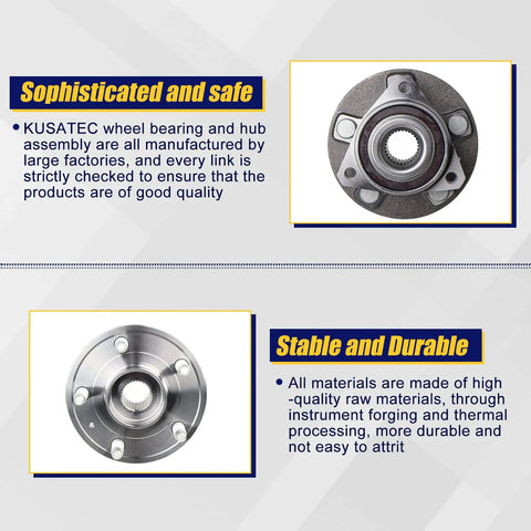 Front And Rear Wheel Bearing And Hub Assembly 513282 For Cadillac CTS AWD XTS 2008 2019 And Chevy Camaro LS LT SS Impala 2018 5 Lug With ABS