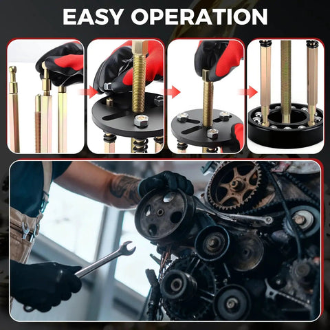 Usage of 36 In 1 Bearing Puller Kit With Switchable Two Mode Blind Hole Puller And Separator Set on car engine