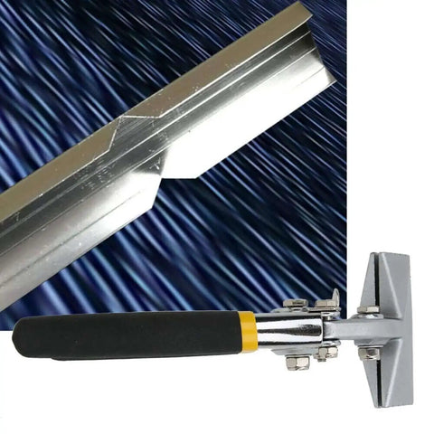 Pro Grade Heavy Duty Sheet Metal Bender with comfort grip and nickel plated straight jaw for metal and stainless steel.