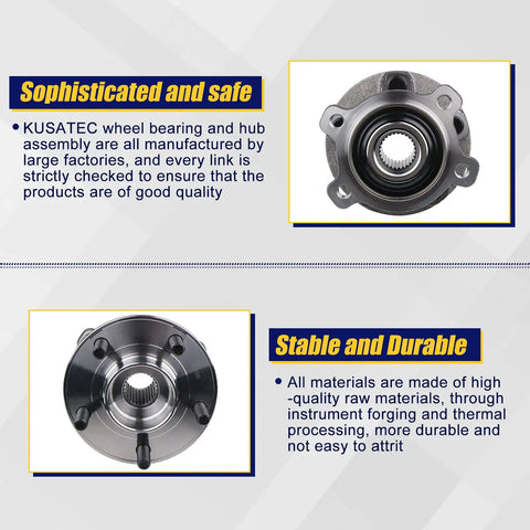 Close-up of 512500 Rear Wheel Bearing And Hub Assembly for Ford Escape AWD 2013 to 2018, showing metal construction and 5 lug design.