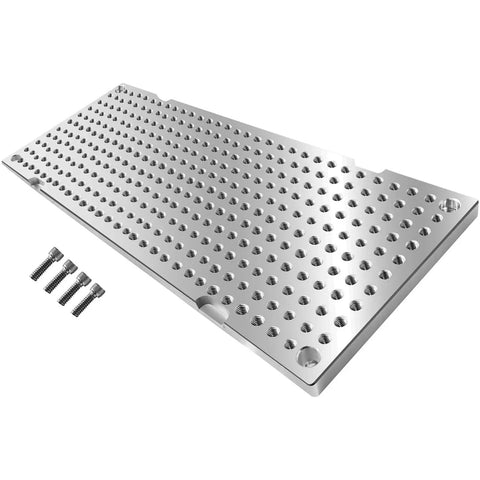 6061 Aluminum Fixture Plate Six By Sixteen By One Half Inch Mini Pallet Must Have With Anodized Finish For Drill Press Tapping Bench