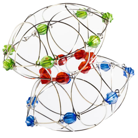 18 Gauge Aluminum Craft Wire 1mm 164ft Silvery Bendable Metal For Sculpting Doll Armature Flexible DIY Jewelry Making And Craft Projects, with colorful beads.