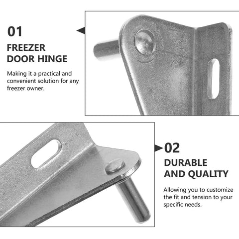 Professional Refrigerator Door Hinges For Freezers Stainless Steel Adjustable 2.95x1.5x0.98 Inch Small Freezer Replacement Hinge