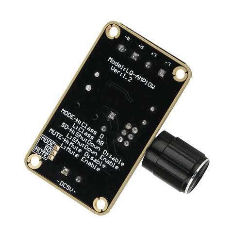 Top view of Compact 5W Per Channel 5W Plus 5W PAM8406 Stereo Audio Amplifier Board For 5V Supply Class D Dual Channel Power Amp Module