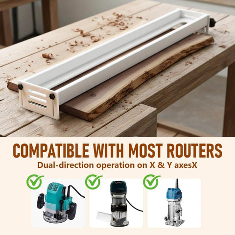 Router Sled For Flattening Slabs 48 Inch With HDPE Benchtop Slab Flattening Jig Adjustable Trimming Planing Machine in use