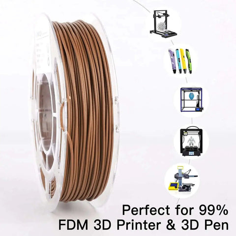 Wood Like PLA Filament Bundle For 3D Printing 1.75mm, walnut texture spool, compatible with FDM 3D printers and 3D pens
