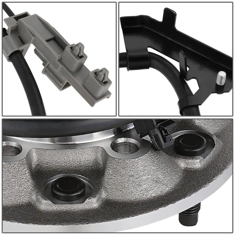 Close-up of Front Right Wheel Bearing Hub Assembly With Abs Sensor Fits Chevy Colorado 2004 2012 And GMC Canyon 2004 2012