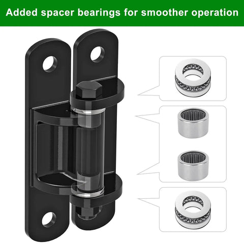 Heavy Duty Gate Hinges Set For Large Fences And Driveway Gates 6.7 Inch 1100 Lb Capacity Per Pair Four Pack Of Steel Hinges