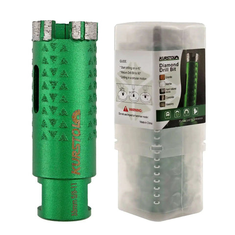 Diamond Core Drill Bit 1 3 8 Inch With 58 11 Thread For Granite Marble Concrete Quartz Countertops Dry Or Wet Drilling