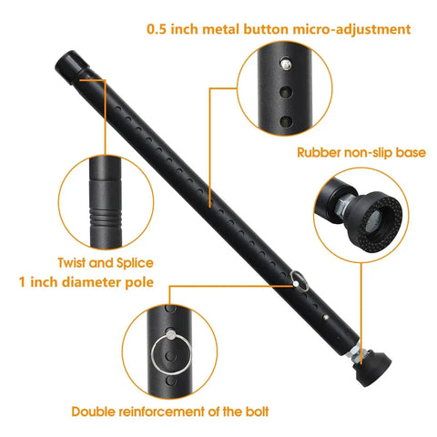 Sliding Door Security Bar Adjustable From 17 To 51 Inches Heavy Duty Interior Bar For Patio Doors And Windows Childproof Lock details