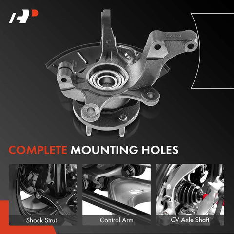 Two Front Left And Right Steering Knuckle And Wheel Bearing Hub Assembly For Ford Escape And Mazda Tribute 2001 To 2004 SUV