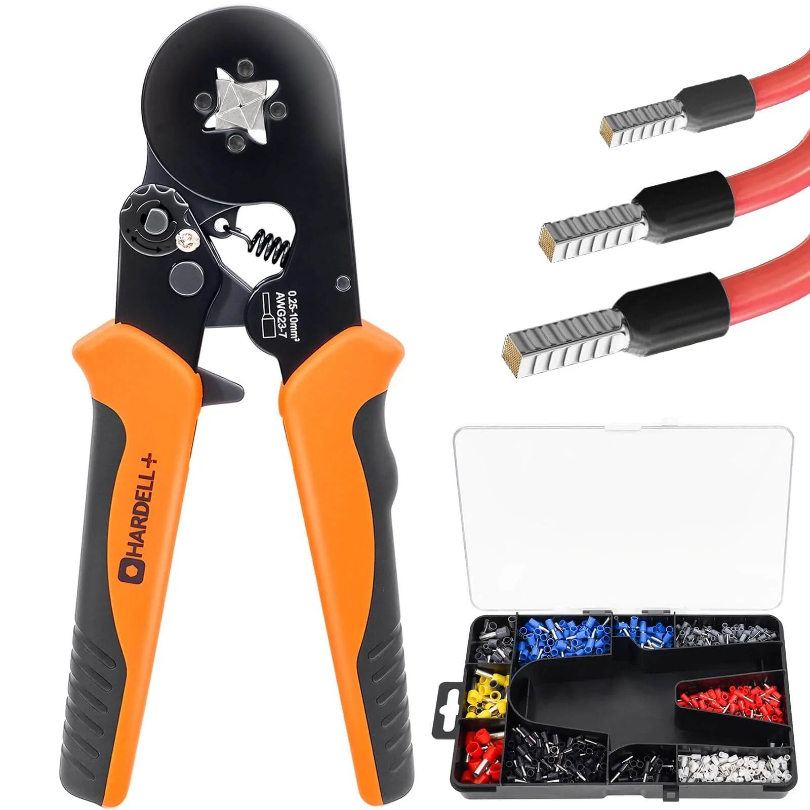 Cable Adjustment Rachet Ferrule Crimping Tool Self Adjusting Ratchet For AWG 2...