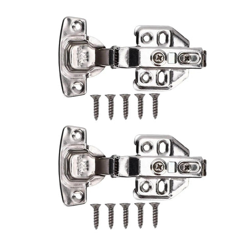 Rebound Soft Closing Cabinet Hinge, 3 Way Adjustable Frameless, Includes Installation Screws, Fits 16 to 22mm Doors
