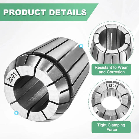 ER40 Spring Collet Chuck for CNC Milling and Lathe Engraving Machines 22mm Clamping Diameter 40Cr Steel, highlighting tight clamping force