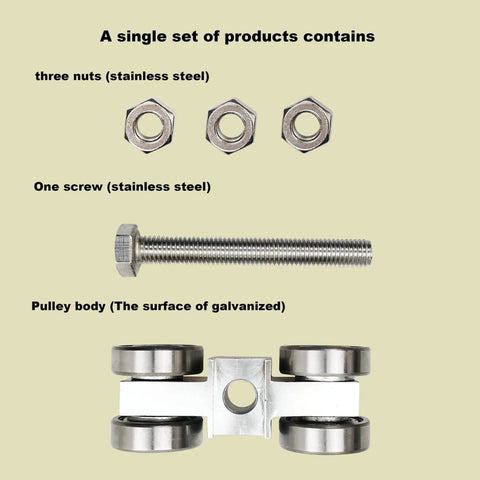 Heavy Duty Four Wheel Trolley Assembly With Silent Bearings And Hidden M10 Bolt For 1-5/8 Inch Or Taller Strut Channel components