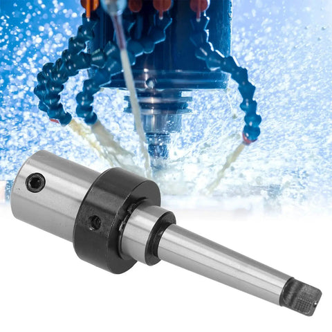 MT2 Morse taper internal cooling drill sleeve adapter in steel, 19.05 mm, close-up view