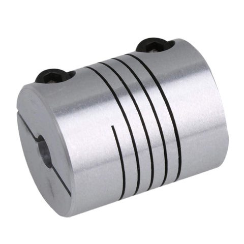 BQLZR 5 x 8 mm CNC stepper motor shaft coupler, aluminum body, two set screws, Amazon brand