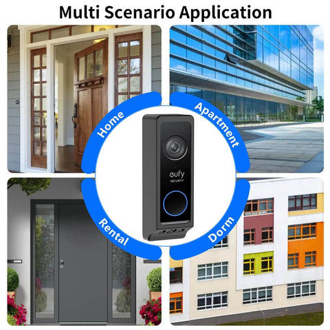 No Drill Anti Theft Doorbell Mount For E340 And Wyze Duo Cam Doorbell on front doors of home, apartment, rental, and dorm