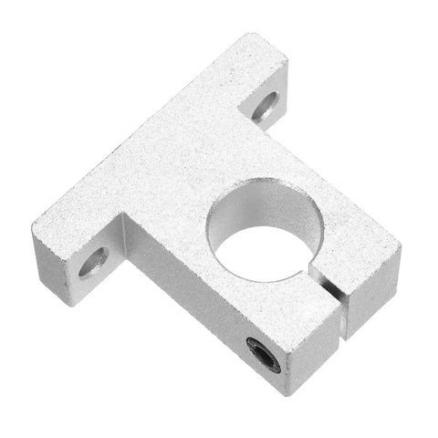 4 Piece SK20 Aluminum Linear Rod Rail Shaft Support Clamp for 20mm Shaft with 6mm Mount Holes, Heavy Duty CNC Machine 3D Printer Mounting Brackets, Silver Tone