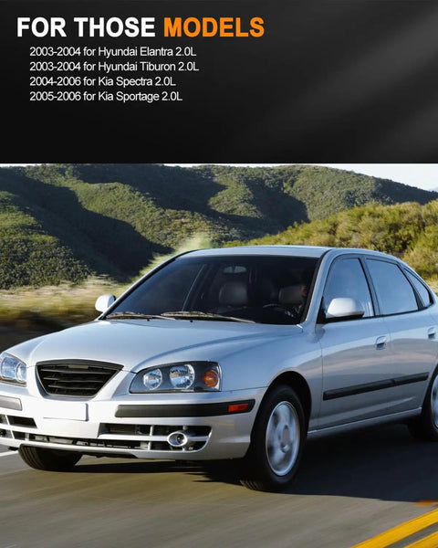 Silver car on mountain road compatible with 90 Amp 12V Drop In Alternator For 2003-2004 Hyundai Elantra 2.0L Replace OE 13973