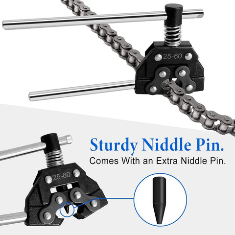 Chain Breaker Tool For 25 35 40 41 50 320 410 415 420 520 525 530 Roller Chains Detacher And Cutter with Push Pin