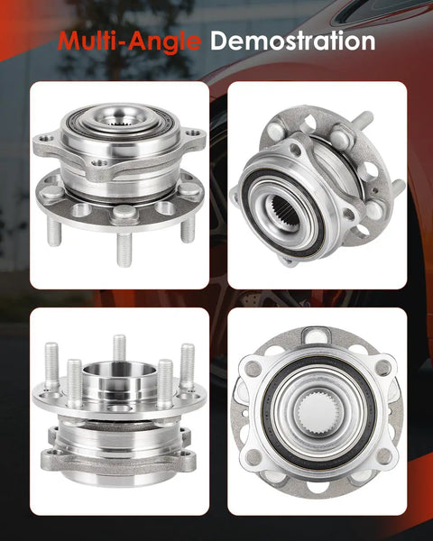 Beefed Up Wheel Hub Bearing Assembly Front Left And Right 5 Lug Non ABS 513409 BR930946 Hyundai Kia Multi-Angle View