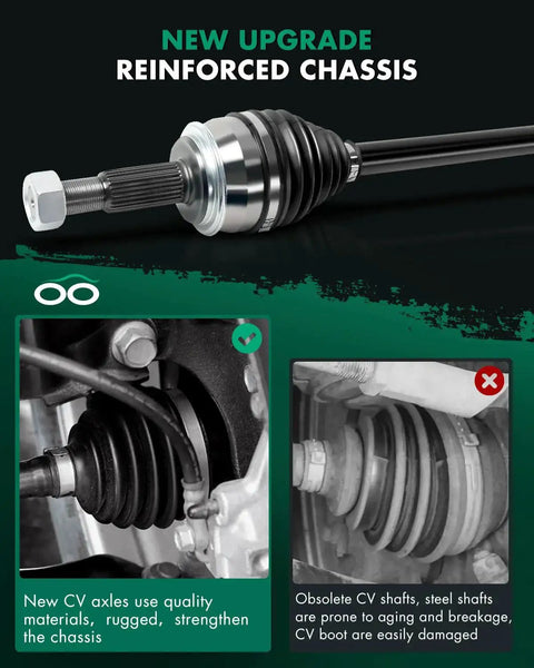 Front Left Driver Side CV Axle Shaft Assembly For Nissan Rogue 2.5L 2014 To 2019 Replacement Part with improved chassis design