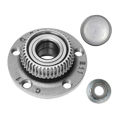 Rear Wheel Bearing Hub Assembly Set Of 2 With ABS For 5-Lug, FWD, Compatible With Audi TT 2000-2006, VW Beetle, Golf, Jetta, OEM Replacement