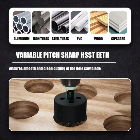 Heavy Duty 5/8 Inch 16mm M42 Bi-Metal Hole Saw Set With Hex Shank Arbor for cutting wood and other materials