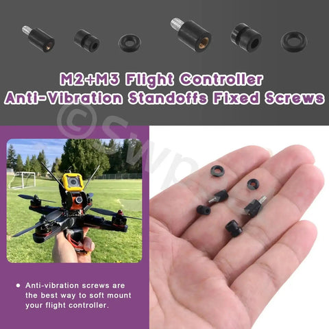 24Pcs M2 M3 Rubber Flight Controller Anti Vibration Kit With Fixed Screws Damper Balls Washers O Rings Spacers Standoffs