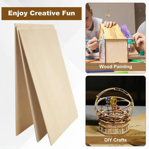 24 Pack Basswood Sheets 16 By 12 Inches One Eighth Inch Thick Unfinished Wood For Laser Cutting Arts And Crafts Painting