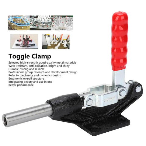 Pro Grade Adjustable Welding Toggle Clamp With Quick Release For Woodworking Jigs And Fixtures, Push Pull Toggle Action, 90 Degree Open Lock, Heavy Duty Durable Finish, Easy Clamp For Precise Joints GH-305-HM