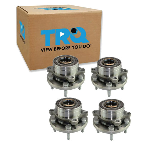 Front And Rear Wheel Bearing And Hub Assembly Set For Ford Explorer 2011-2012 And 2013-2019 Police Package And Police Interceptor Utility 4 Piece