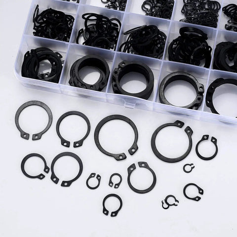 350 Pieces Retaining Rings Kit External Circlips Snap Rings C Clips Assortment Set In 15 Sizes Heavy Duty 65Mn Steel