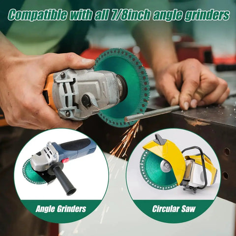Cut Faster With Indestructible Disc 2.0 For Angle Grinders And 4 Inch Circular Saw Blades Upgraded High Manganese Steel Matrix Blade Rips Through Ceramic Tile Glass Metal And Wood In Seconds 3 Pack