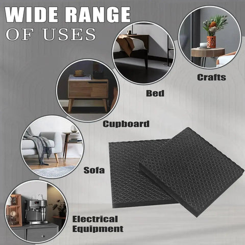 Non Slip Furniture Pads 16 Pack Two Inch Grippers For Hardwood Floors And Tile, rubber feet for sofa, bed, cupboard, crafts, electronics.