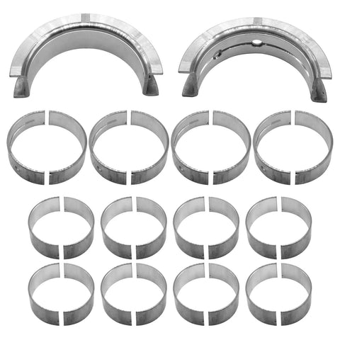 Beefy Main Rod Bearings And Piston Rings Kit For Silverado Tahoe Suburban Sierra Yukon Gen III IV LS 4.8L 5.3L 1999 2013 Replaces 2M4978 C96008 BC409J MS2199 BB253J visible with metal components.