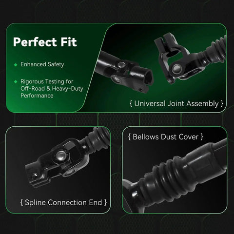 Lower Steering Shaft With U Joint Coupler For Power Gear Steering Jeep Cherokee featuring universal joint assembly