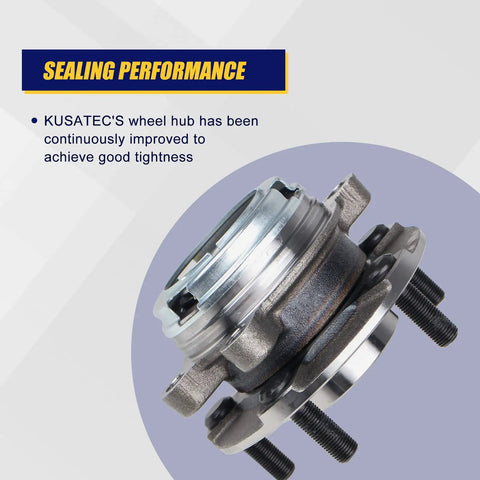 Side view of Two Pack Front Wheel Bearing And Hub Assembly 513294 Fits Nissan Altima 2007 2008 2009 2010 2011 2012 With 5 Lug And ABS