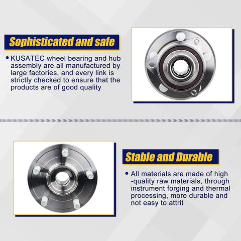 Front Wheel Bearing And Hub Assembly 513324 for Dodge Durango 2011-2020 and Jeep Grand Cherokee 2011-2019 with ABS, 5 lug