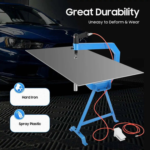 Planishing Hammer 4 Inch Pneumatic Metal Shaping Machine with 875-1350 RPM, cast iron stand, foot pedal, for auto body work