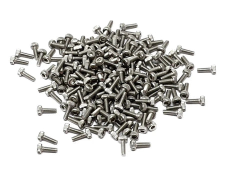100 Pcs M2 X 6mm Hex Socket Head Cap Screws Kit Stainless Steel 304 With 0.4mm Thread Pitch For CNC Projects and Electronics DIY