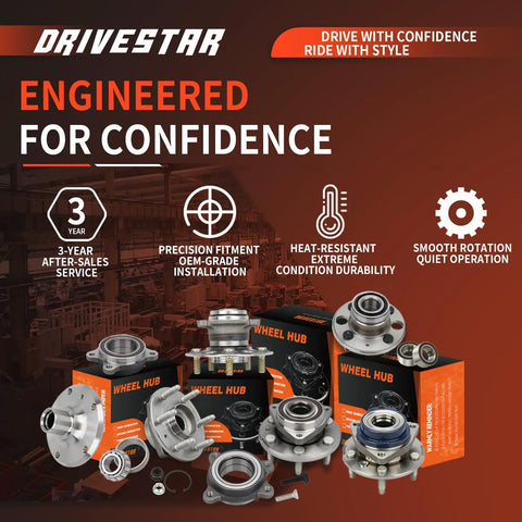 Display of 4WD Front Wheel Hub Bearing Assembly With ABS For Ford Ranger 2000 2001 2002 And Mazda B3000 B4000 packaging and components