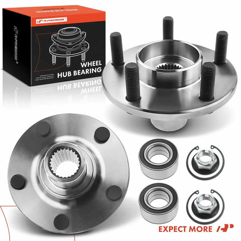 Two Front Wheel Bearing And Wheel Hub Kit With 5-Lug For Ford Transit Connect 2010 2011 2012 2013, Beefed-Up Load Capacity