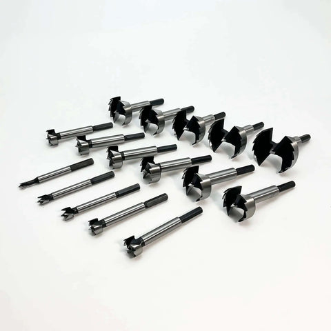 Forstner Bit Set 16 Piece Hex Shank Wood Drill Bits Kit For Flat Bottom Holes Includes Sizes One Quarter Inch To Two And One Eighth Inch Multi Sided