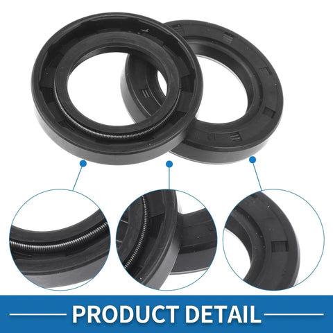 Close-up of TC Rotary Shaft Oil Seal 25x41.25x7mm High Pressure Nitrile Rubber Black 5 Pack Absopro Pro Grade Sealing Ring details